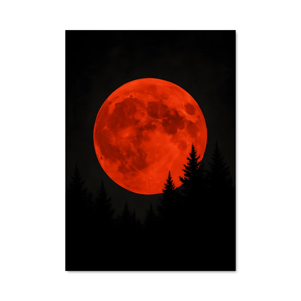 Poster Lune de sang énigmatique